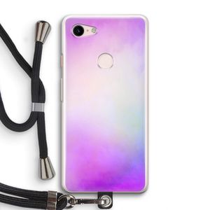 Clouds pastel: Pixel 3 Transparant Hoesje met koord