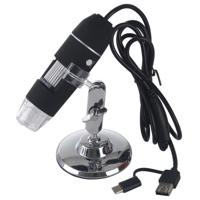 1000X Vergrootglas HD 0.3 MP beeld sensor 3 in 1 USB digitale microscoop met 8 LED & professionele standaard (grijs)