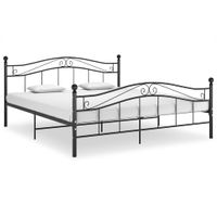 Bedframe metaal zwart 140x200 cm - thumbnail