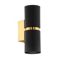 Eglo WandlampPassa Up - Down zwart met goud - 95364