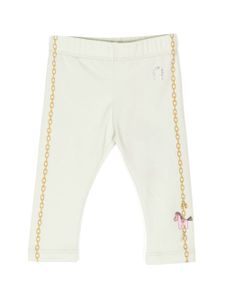 Aigner Kids legging à logo strassé - Vert