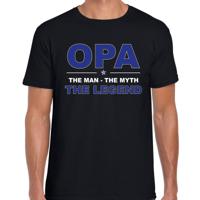 Opa the man the myth the legend t-shirt - voor heren - zwart - verjaardag / Vaderdag - cadeau shirt