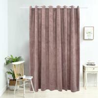 VidaXL Gordijn verduisterend met ringen 290x245 cm fluweel antiekroze VidaXL Gordijn verduisterend met ringen 290x245 cm fluweel antiekroze