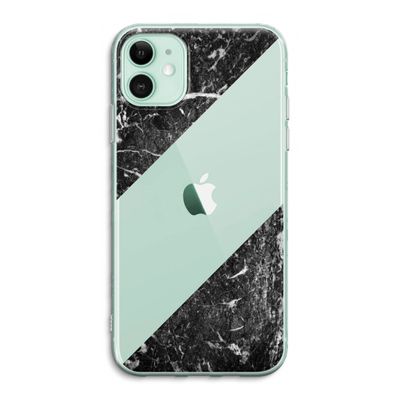 Zwart marmer: iPhone 11 Transparant Hoesje