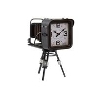 Tafelklok Home ESPRIT Metaal Kristal Hout MDF Vintage 17 x 26 x 32,5 cm