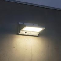 Solar wandlamp stuttgart met 21 leds en bewegingsmelder rvs op zonne-energie
