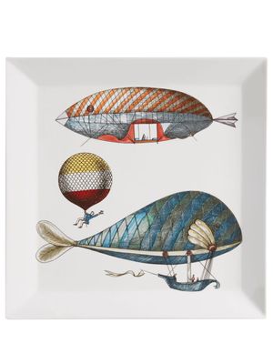 Fornasetti plateau Palloni n.4 en porcelaine - Blanc