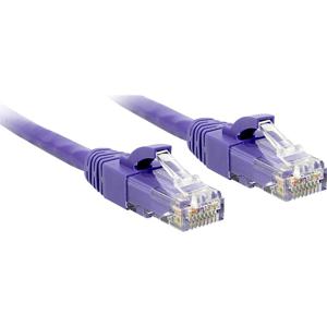 LINDY 48124 RJ45 Netwerkkabel, patchkabel CAT 6 U/UTP 3.00 m Violet Snagless 1 stuk(s)