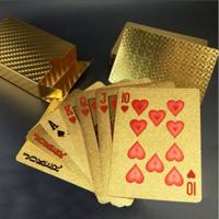 Creatieve Frosted gouden Tattice rug textuur Plastic uit Vegas aan Macau speelkaarten Texas Poker nieuwigheid collectie Gift