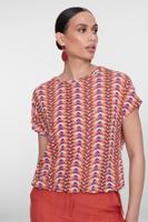Geisha Top 62155-20 T-shirt Korte Mouw 300 Lila/orange