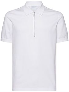 Ferragamo polo en coton à col zippé - Blanc