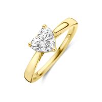 14k Geelgouden Ring met Lab Grown Diamant 1.00ct - 7 mm Breed