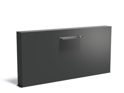 Vijvermuur aluminium vrijstaand 250x25x120cm.