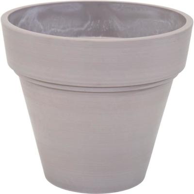 Pot - MEGA COLLECTIES - Ecostone Plantenbak - Ø 35 cm - H 30 cm - Taupe