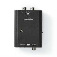 Nedis ACON2508BK audio converter stereo RCA naar Toslink + Coax