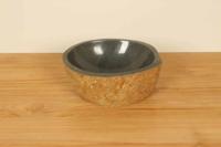 Aufsatzwaschbecken aus Flussstein RXXS010301, 28x25x12 cm