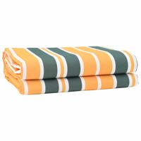 VidaXL Zonnescherm vervangingen groen en geel 1000 x 160 cm