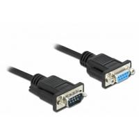 Delock Aansluitkabel Serieel [1x RS232-stekker - 1x RS232-bus] 1 m Zwart