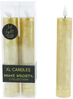 Home Society LED dinerkaars xl 3.5x20.5cm goud 2 stuks