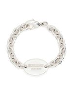 DSQUARED2 bracelet chaîne à plaque logo - Argent