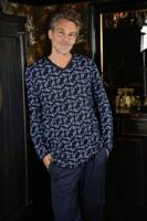 Blauwe heren pyjama auto's