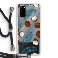 Kokosnoot roze: Samsung Galaxy S20 Transparant Hoesje met koord