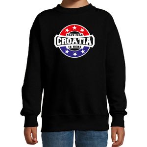 Have fear Croatia is here / Kroatie supporter sweater zwart voor kids