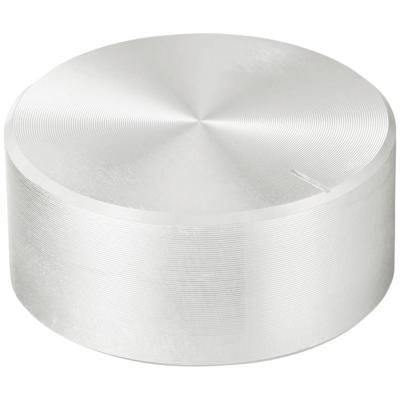 TRU COMPONENTS TC-11696520 Draaiknop Met knopmarkering Zilver (Ø x h) 40 mm x 17 mm Aluminium, Plastic 1 stuk(s)