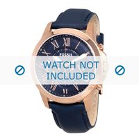 Horlogeband Fossil FS4835 Leder Blauw 22mm - thumbnail