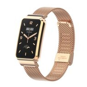 Milanese bandje met case - Champagne goud - Xiaomi Smart band 7 Pro