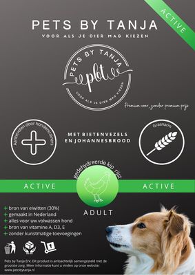 Active Adult gedehydreerde kip en rijst hondenvoer