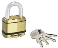 Masterlock 50mm laminated steel padlock - zinc outer treatment with brass finish - M5BEURD - thumbnail