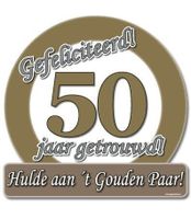 Huldeschild 50 jaar getrouwd