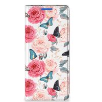 OPPO Reno 6 Pro Plus 5G Smart Cover Butterfly Roses - thumbnail