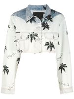 Philipp Plein veste crop Paradise en jean - Bleu - thumbnail