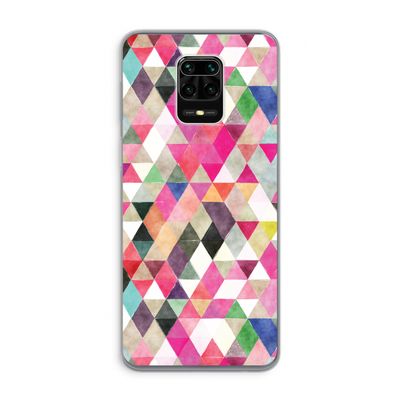 Gekleurde driehoekjes: Xiaomi Redmi Note 9 Pro Transparant Hoesje