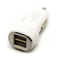 FIFO Dubbele USB autolader wit (geen kabel) (47206) - thumbnail