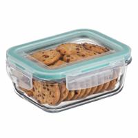 5Five Vershoudbakje met deksel - glas - luchtdicht - met clips - 18 x 12 x 6 cm - 800 ml