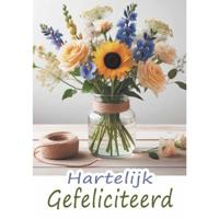 Wenskaarten Gefeliciteerd pak a 10 stuks Wenskaarten Gefeliciteerd pak a 10 stuks