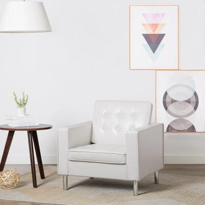 Fauteuil Wit 75x70x75 cm Kunstleer