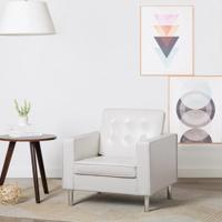 Fauteuil Wit 75x70x75 cm Kunstleer