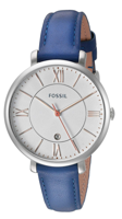 Horlogeband Fossil ES3986 Leder Blauw 14mm