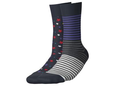esmara 2 Paar sokken (Sterren/strepen, 43-46)