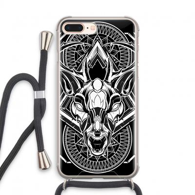 Oh Deer: iPhone 8 Plus Transparant Hoesje met koord