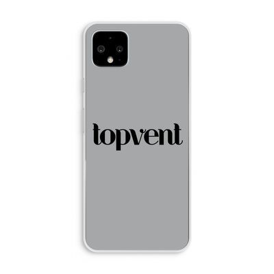 Topvent Grijs Zwart: Pixel 4 XL Transparant Hoesje