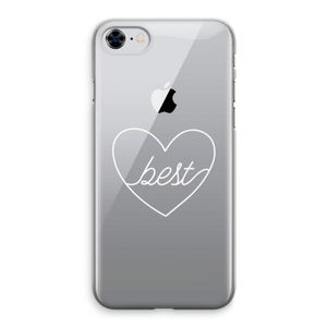Best heart pastel: iPhone 8 Transparant Hoesje