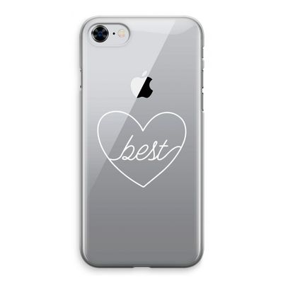 Best heart pastel: iPhone 8 Transparant Hoesje