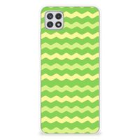 Samsung Galaxy A22 5G TPU bumper Waves Green