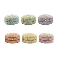 Juwelenkistje Home ESPRIT Geel Oranje Roze Lila Aluminium 10 x 10 x 5 cm (6 Stuks)