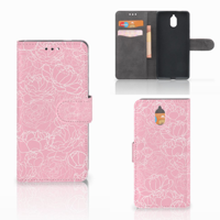 Nokia 3.1 (2018) Hoesje White Flowers